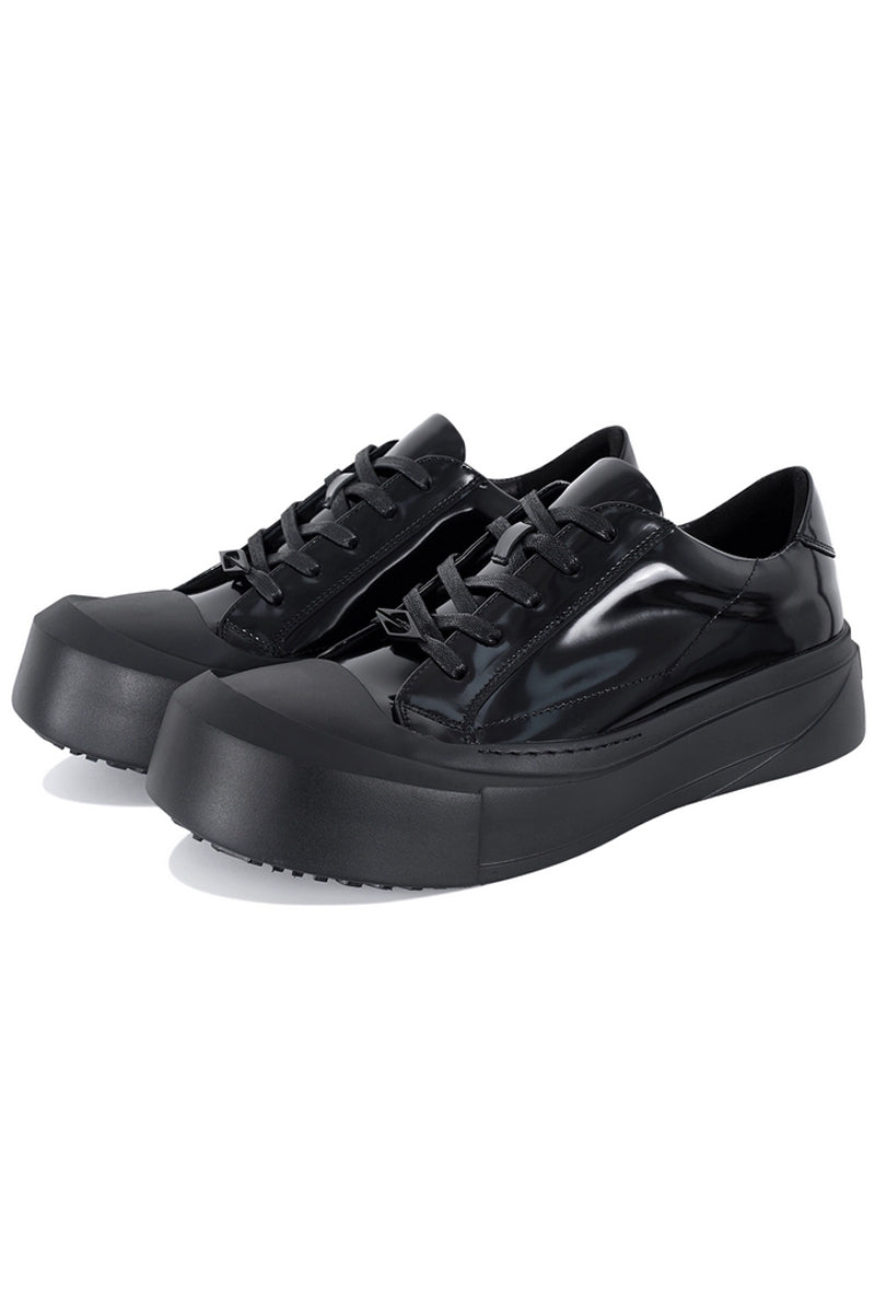 Leather Toe Cap Platform Sneakers