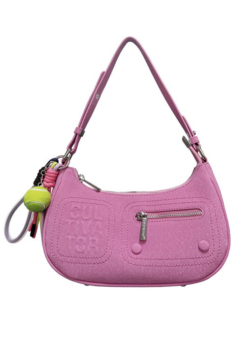 Tennis Ball Charm Mini Hobo Bag