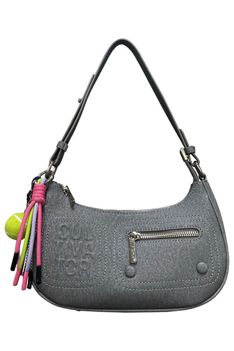 Tennis Ball Charm Mini Hobo Bag