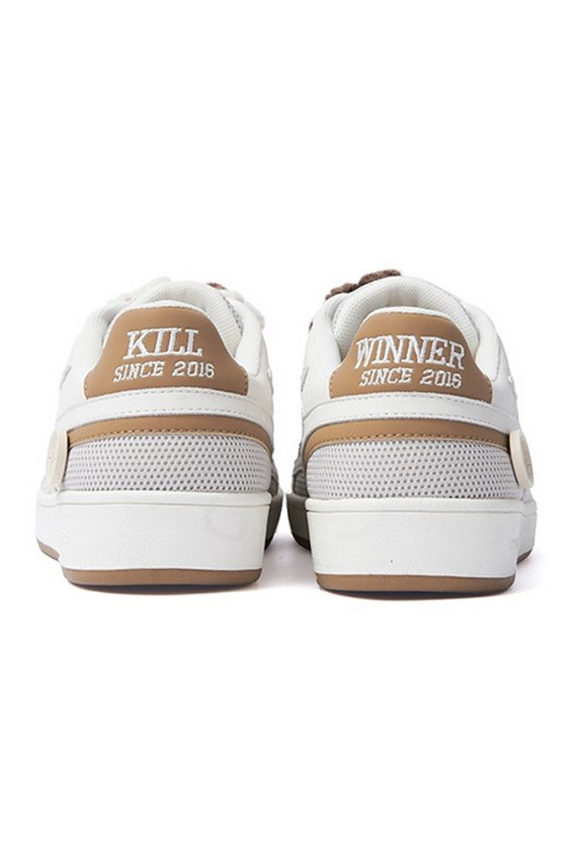 White Mesh Sneakers with Crochet Laces