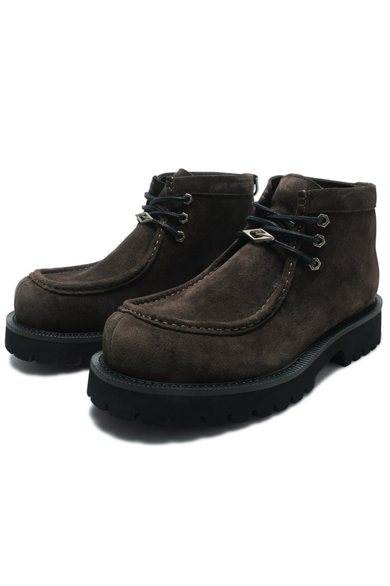 Shearling Moc Toe Lug Boots