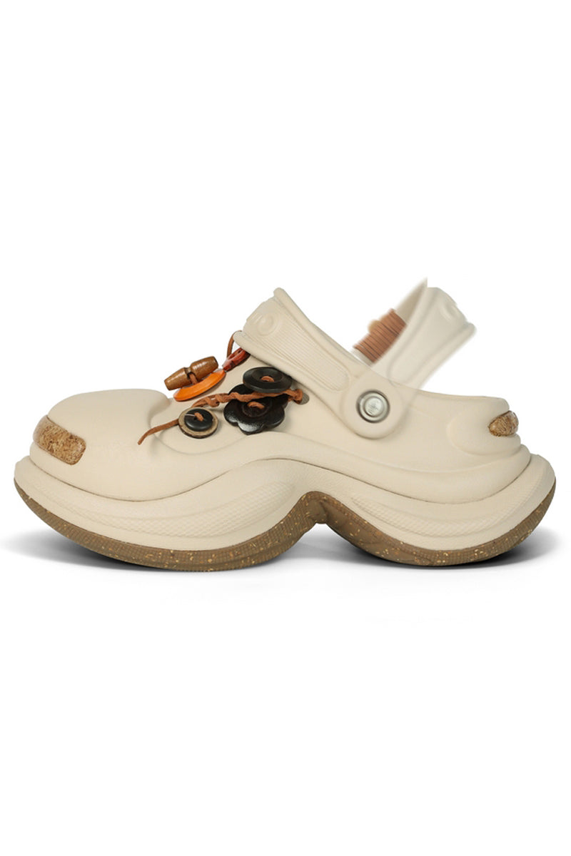 Glitter Star Platform Clogs