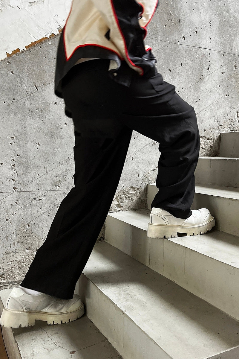 White Platform Combat Oxford Shoes
