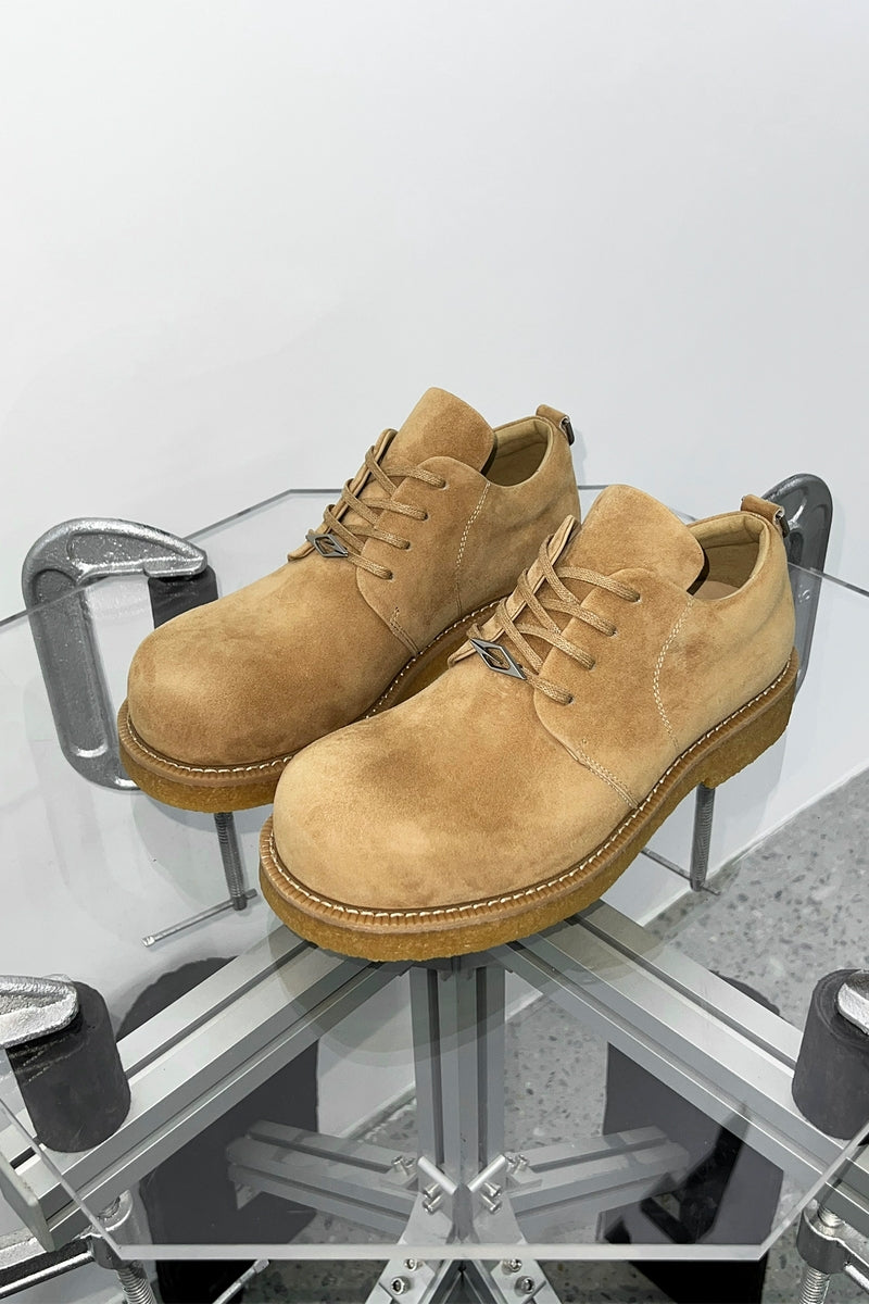 Suede Crepe Sole Derby Shoes