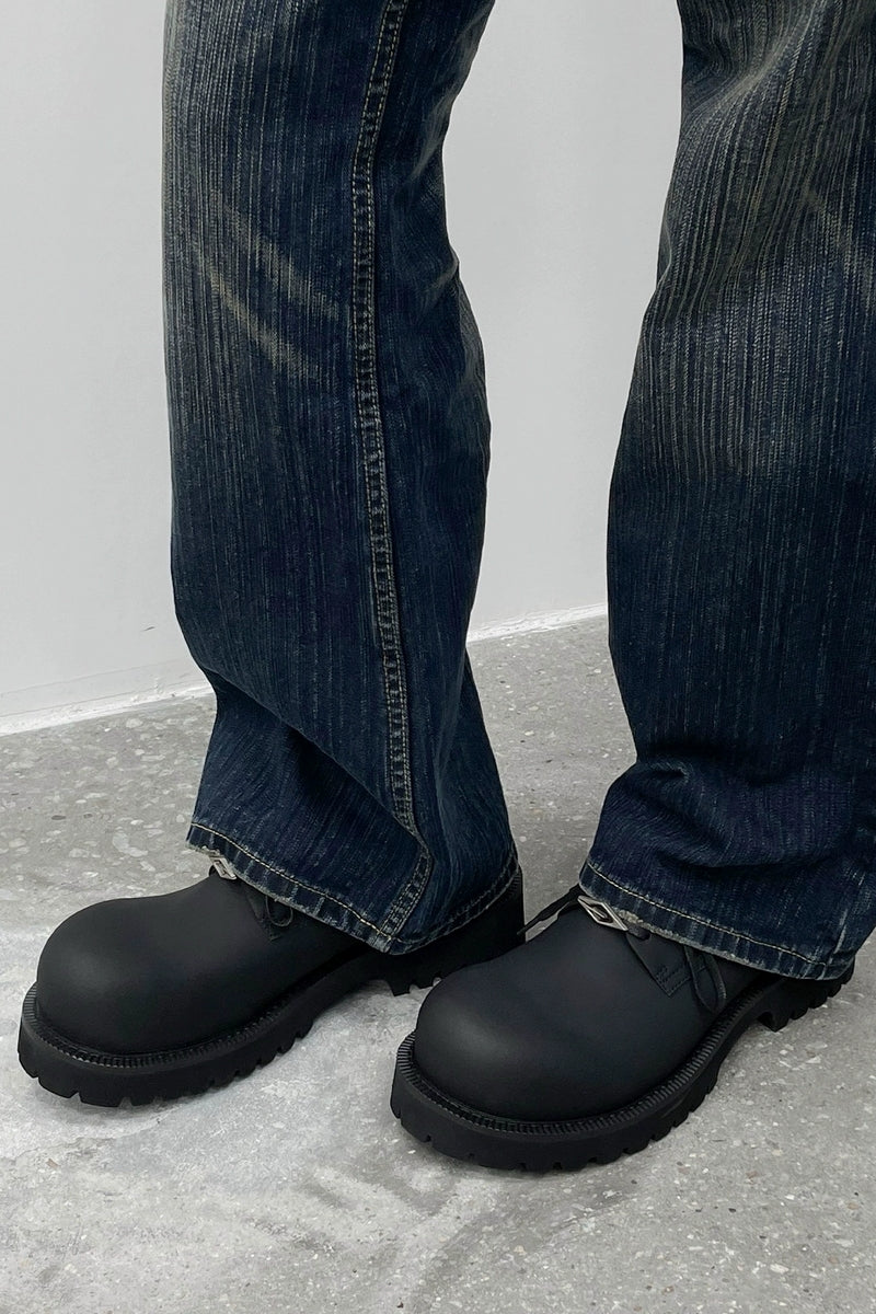 Leather Lug Sole Derby Shoes
