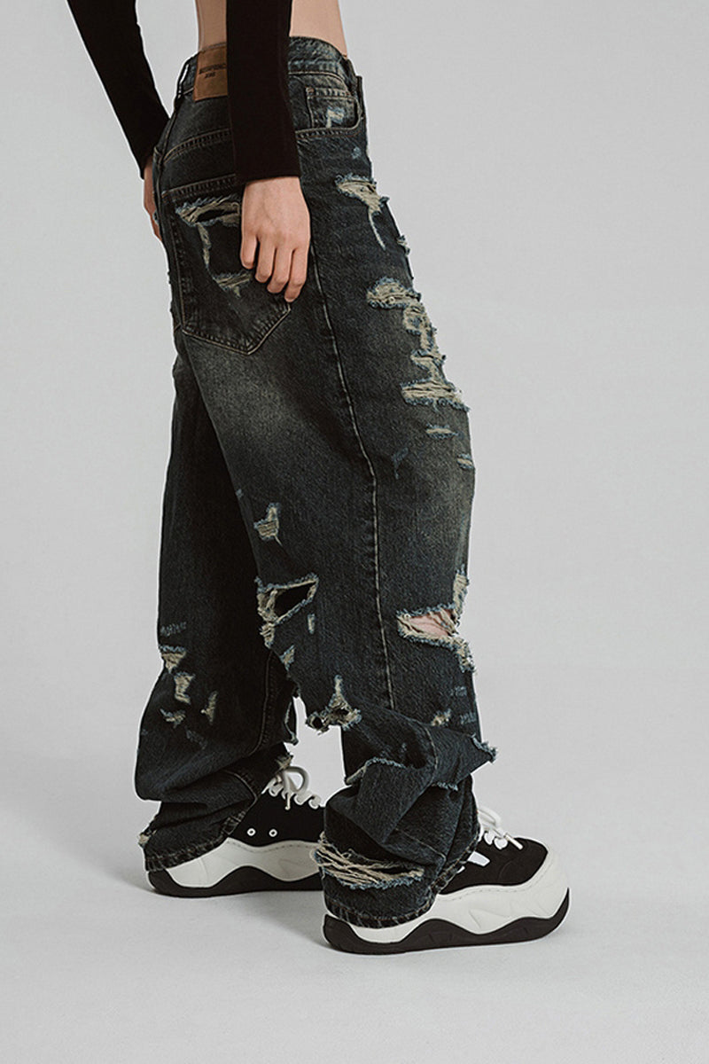 Black White Platform Wave Chunky Sneakers