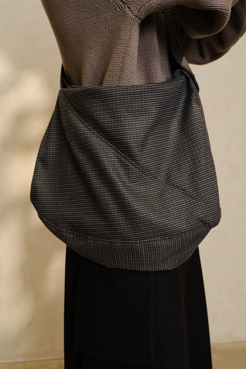 Plaid Messenger Shoulder Bag