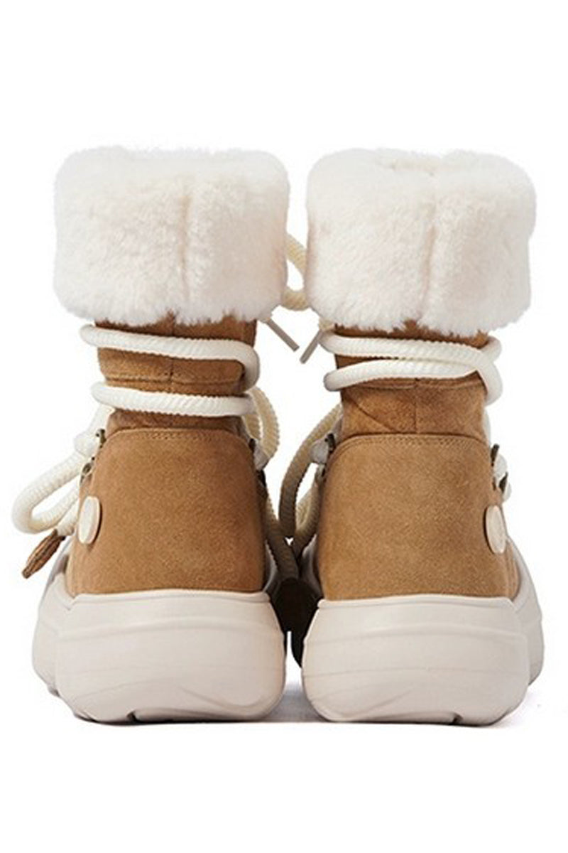 Fleece Lined Suede Winter Boots