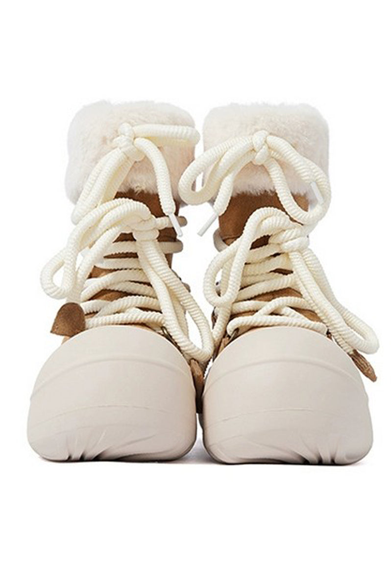 Fleece Lined Suede Winter Boots