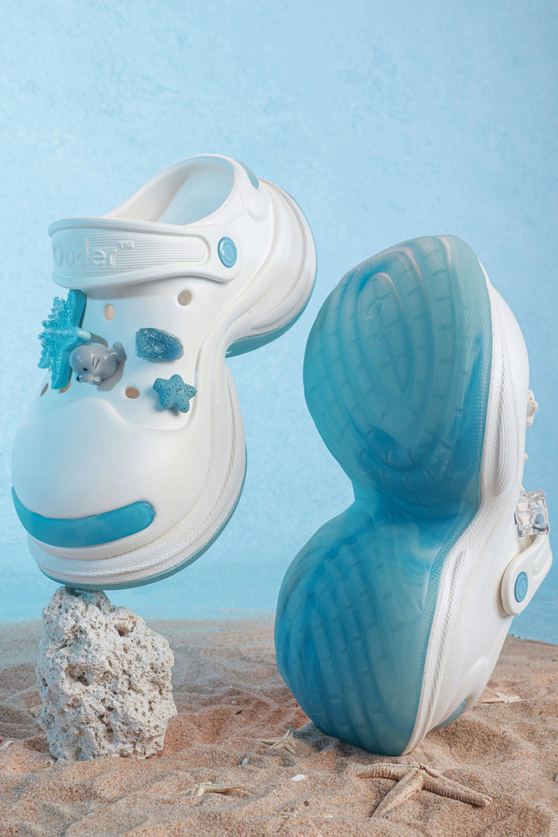 Glitter Star Platform Clogs