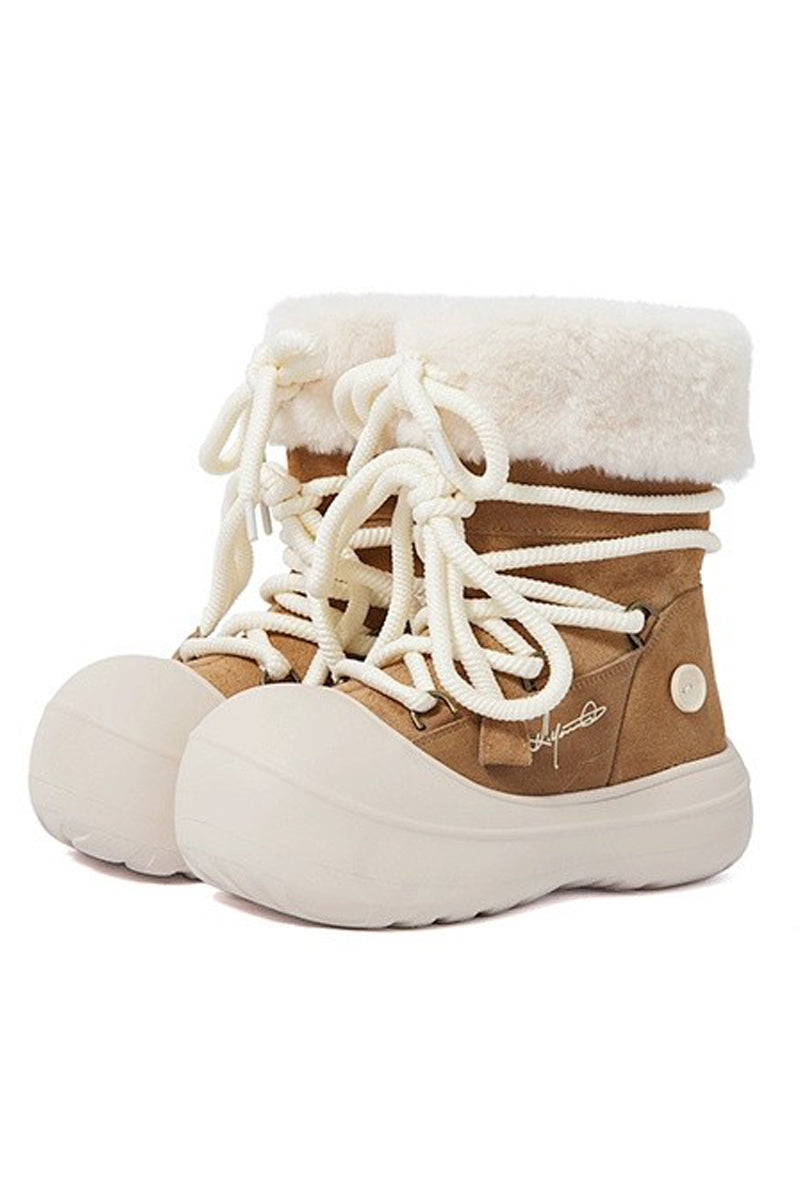 Fleece Lined Suede Winter Boots