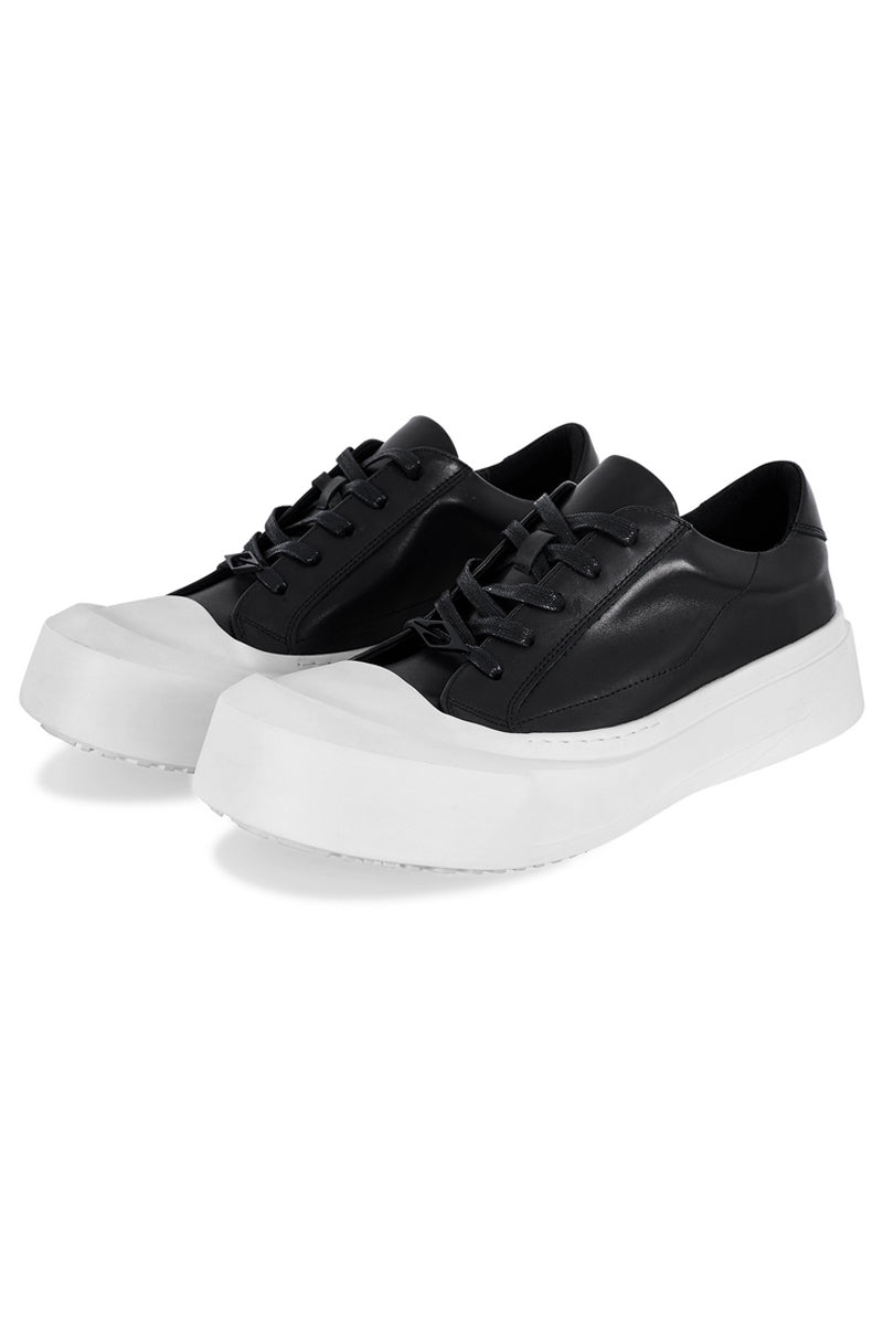 Leather Toe Cap Platform Sneakers