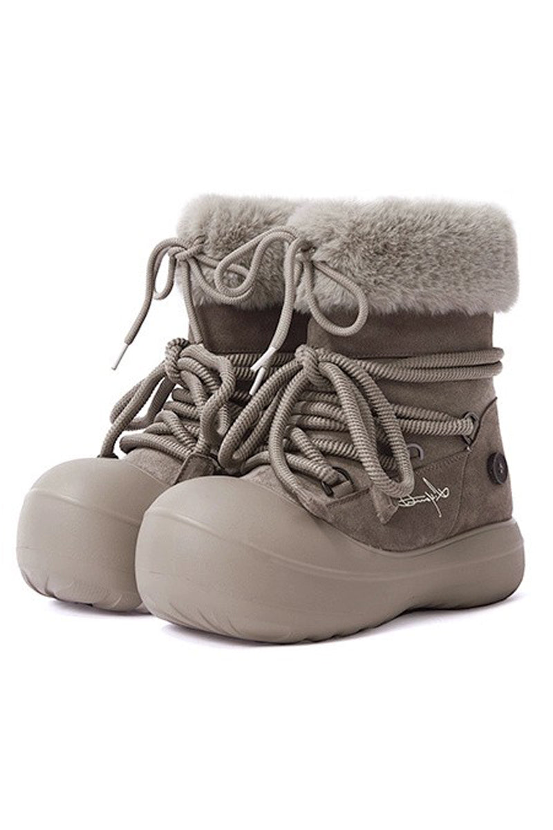 Fleece Lined Suede Winter Boots