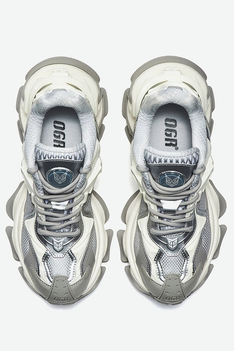 Pioneer Metallic Chunky Platform Sneakers