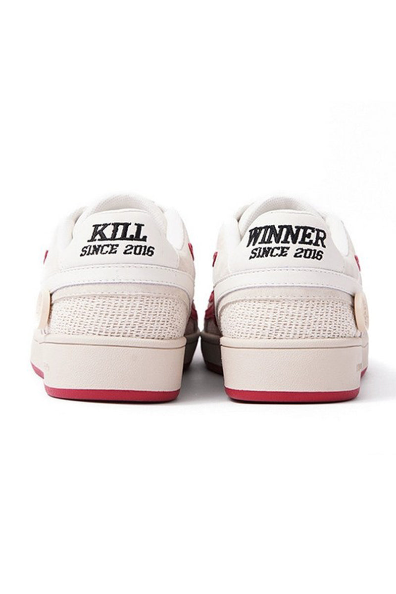 Red Bow Mesh Court Sneakers