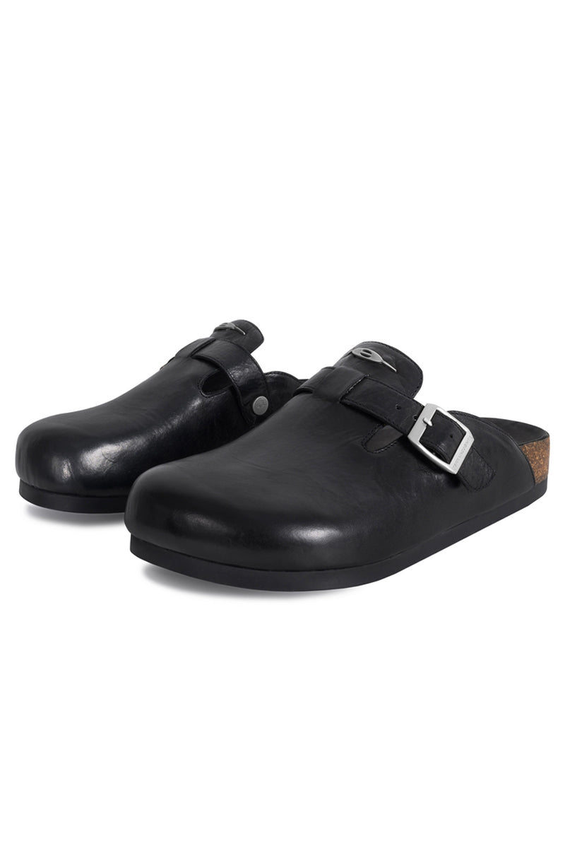 Buckle Cork Sole Clogs