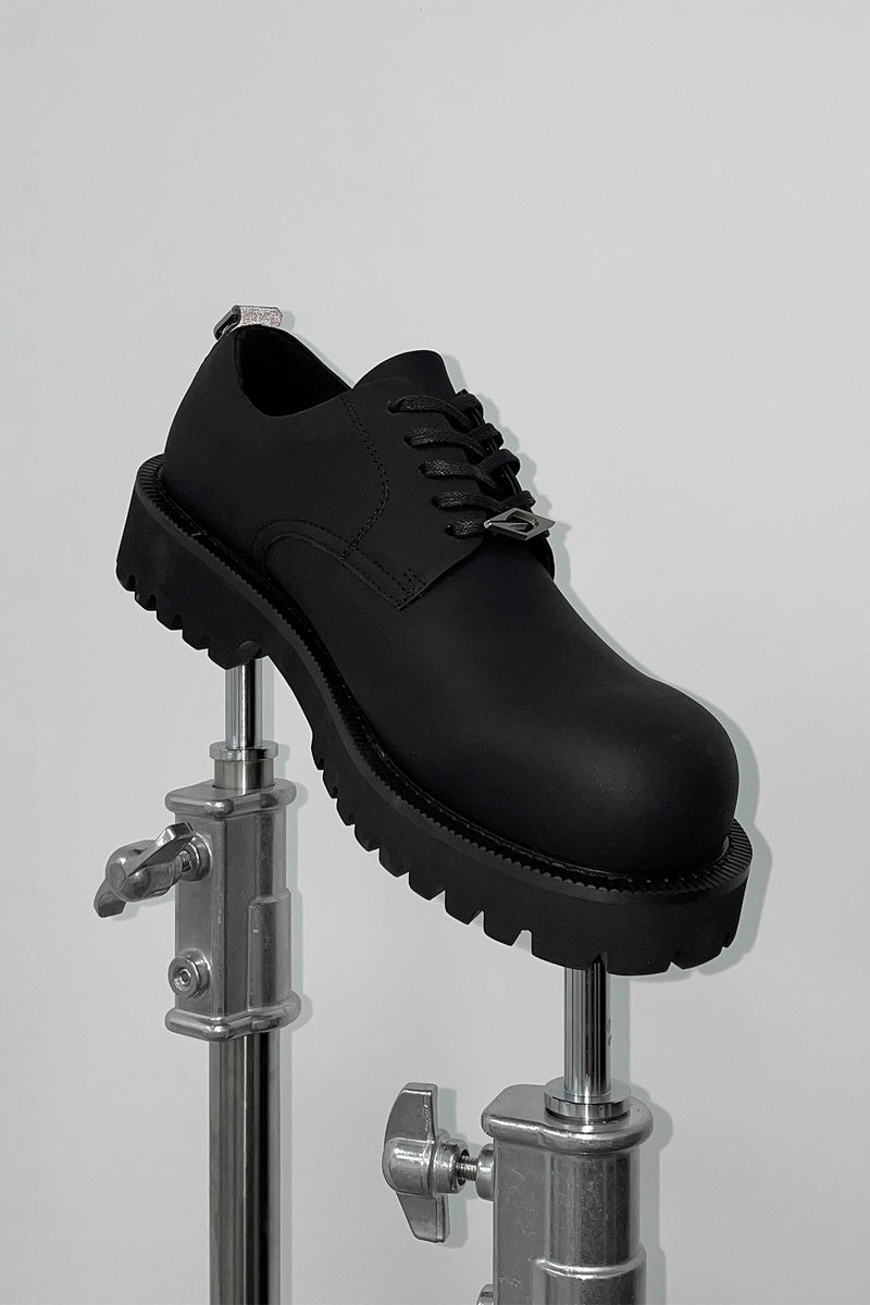 Leather Lug Sole Derby Shoes