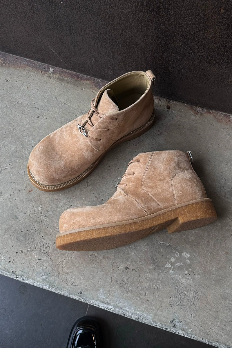 Suede Crepe Sole Derby Shoes