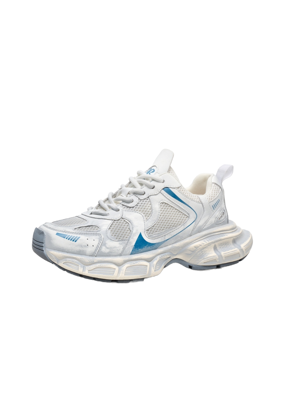 Metallic Mesh Sculpted-Sole Runner Sneakers - View 15