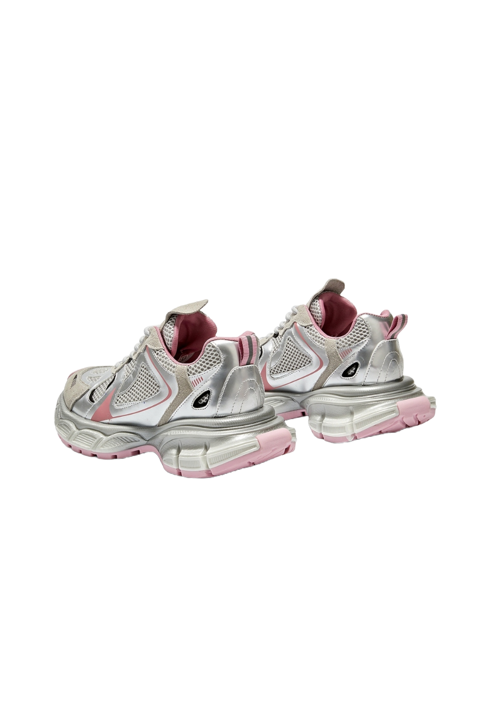Metallic Mesh Sculpted-Sole Runner Sneakers - View 22