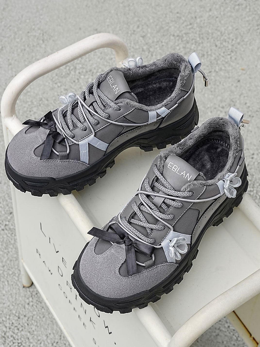 Sakura-Plush Chunky Trail Sneakers - View 11