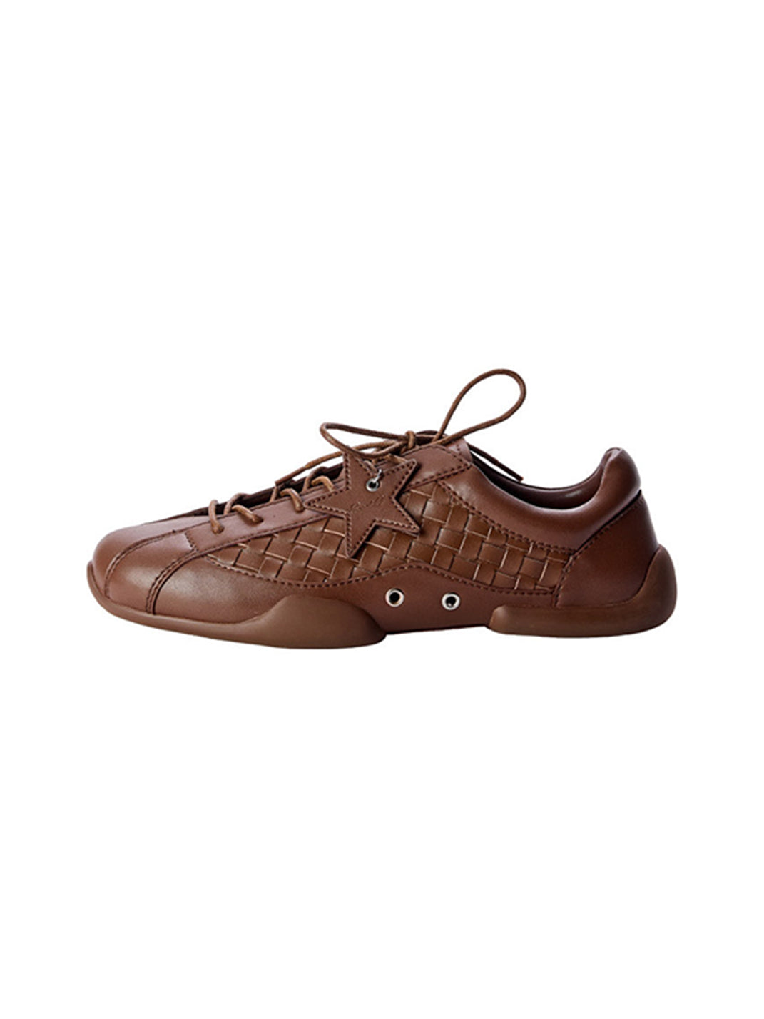 Star-Lace Low-Profile Leather Trainers - View 9