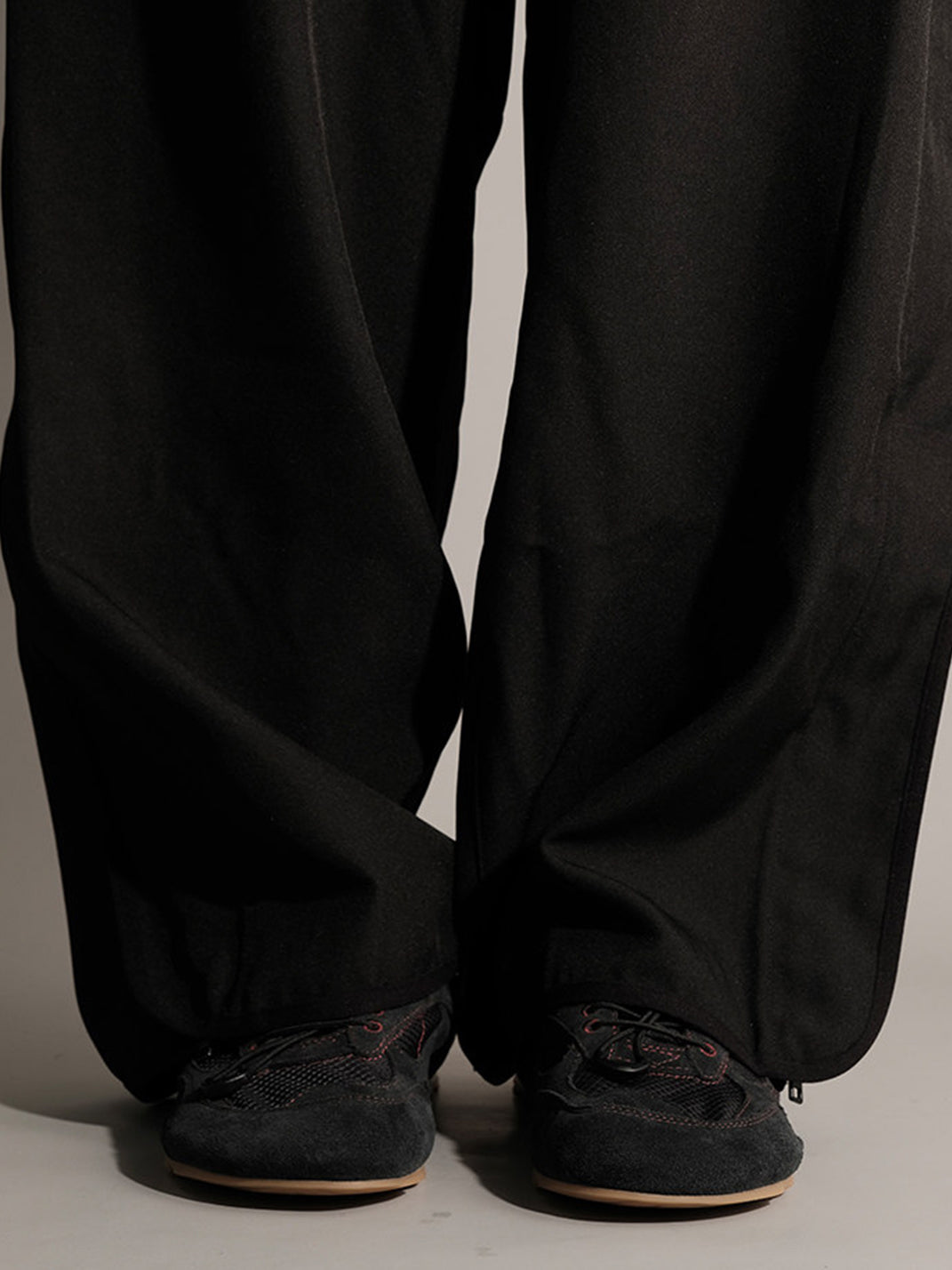 Paneled Nubuck Low-Profile Trainers - View 2