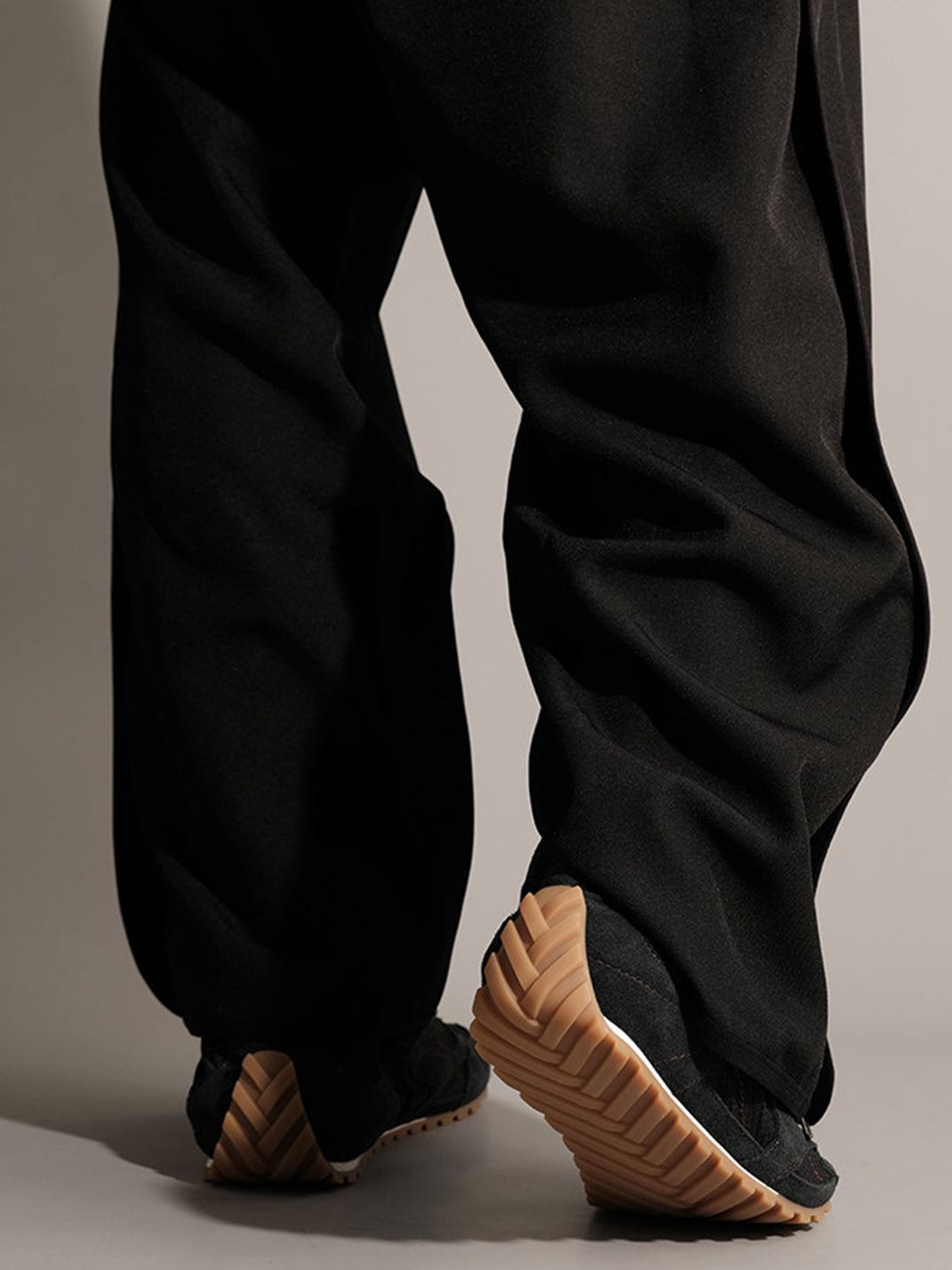 Paneled Nubuck Low-Profile Trainers - View 6