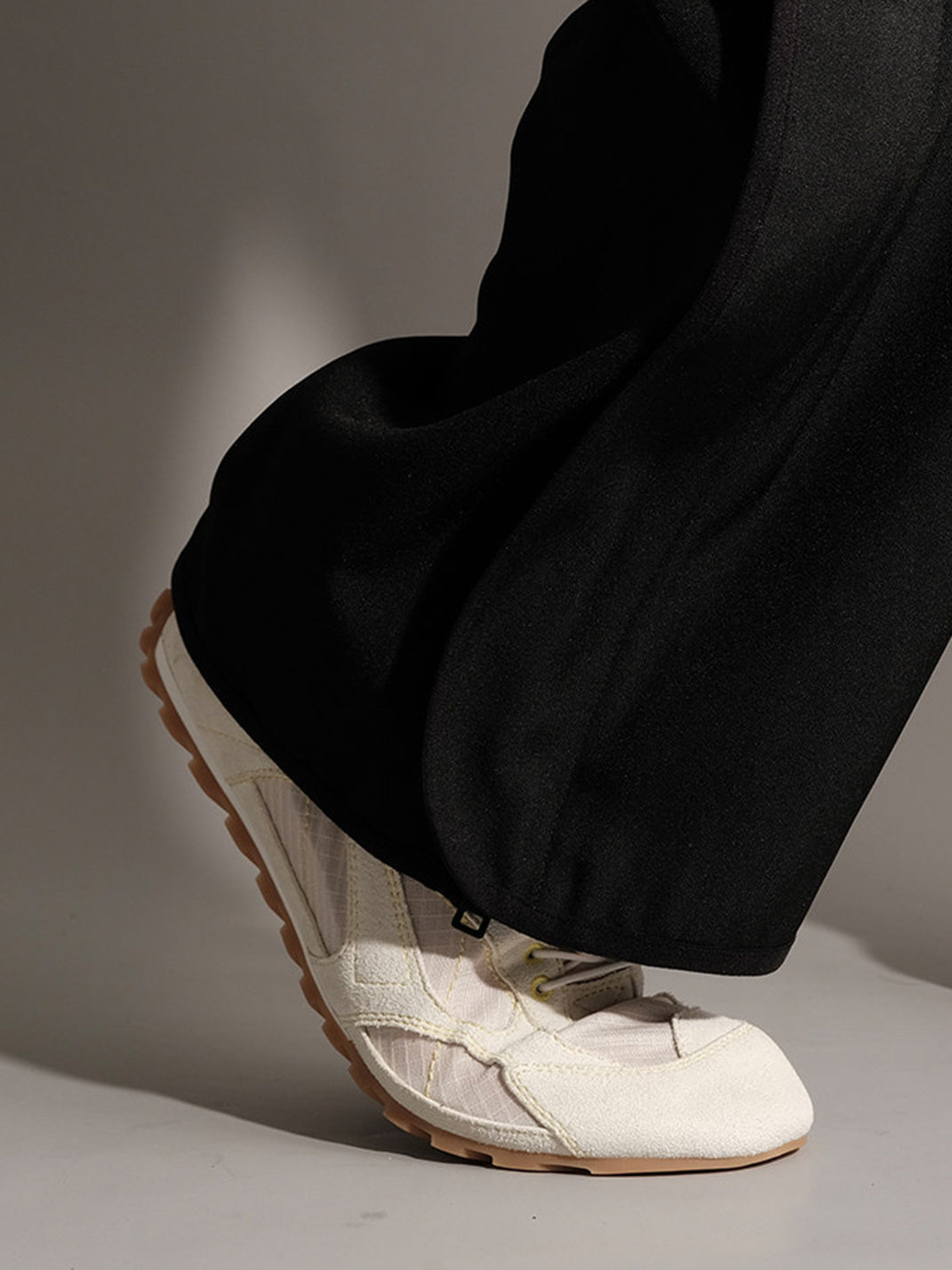 Paneled Nubuck Low-Profile Trainers - View 12