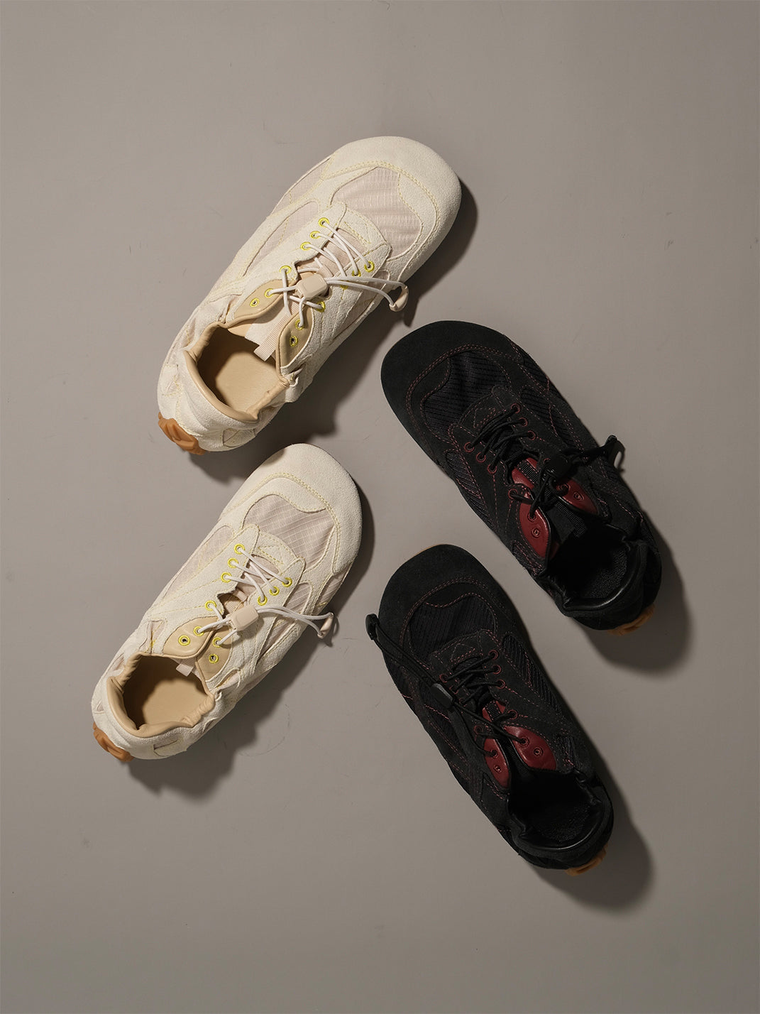 Paneled Nubuck Low-Profile Trainers - View 15