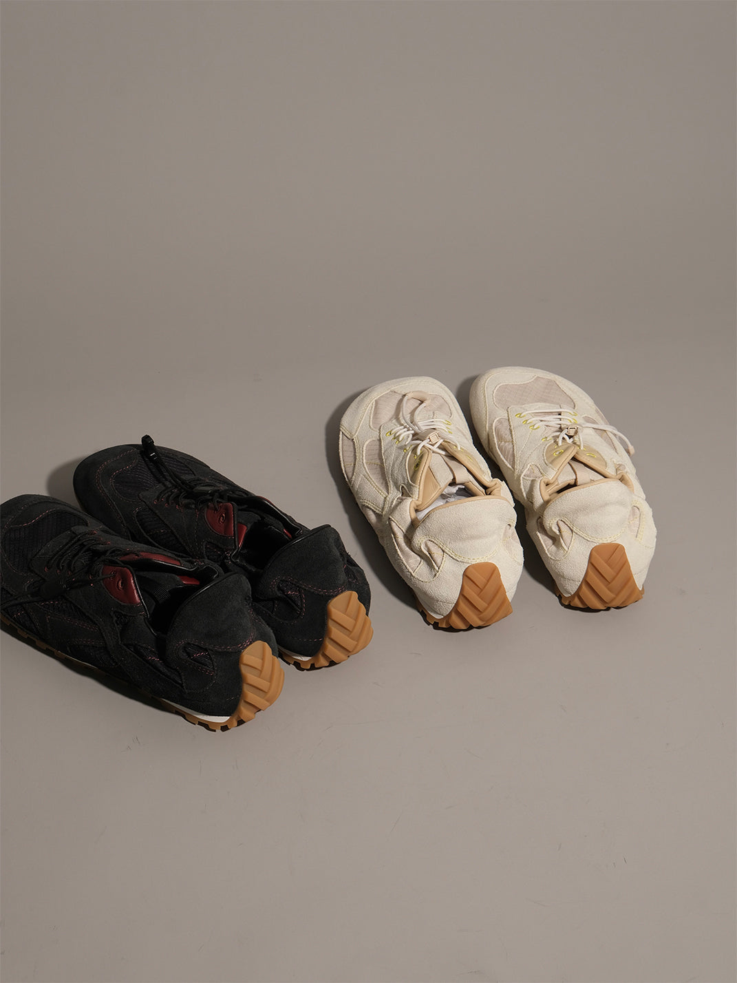 Paneled Nubuck Low-Profile Trainers - View 16