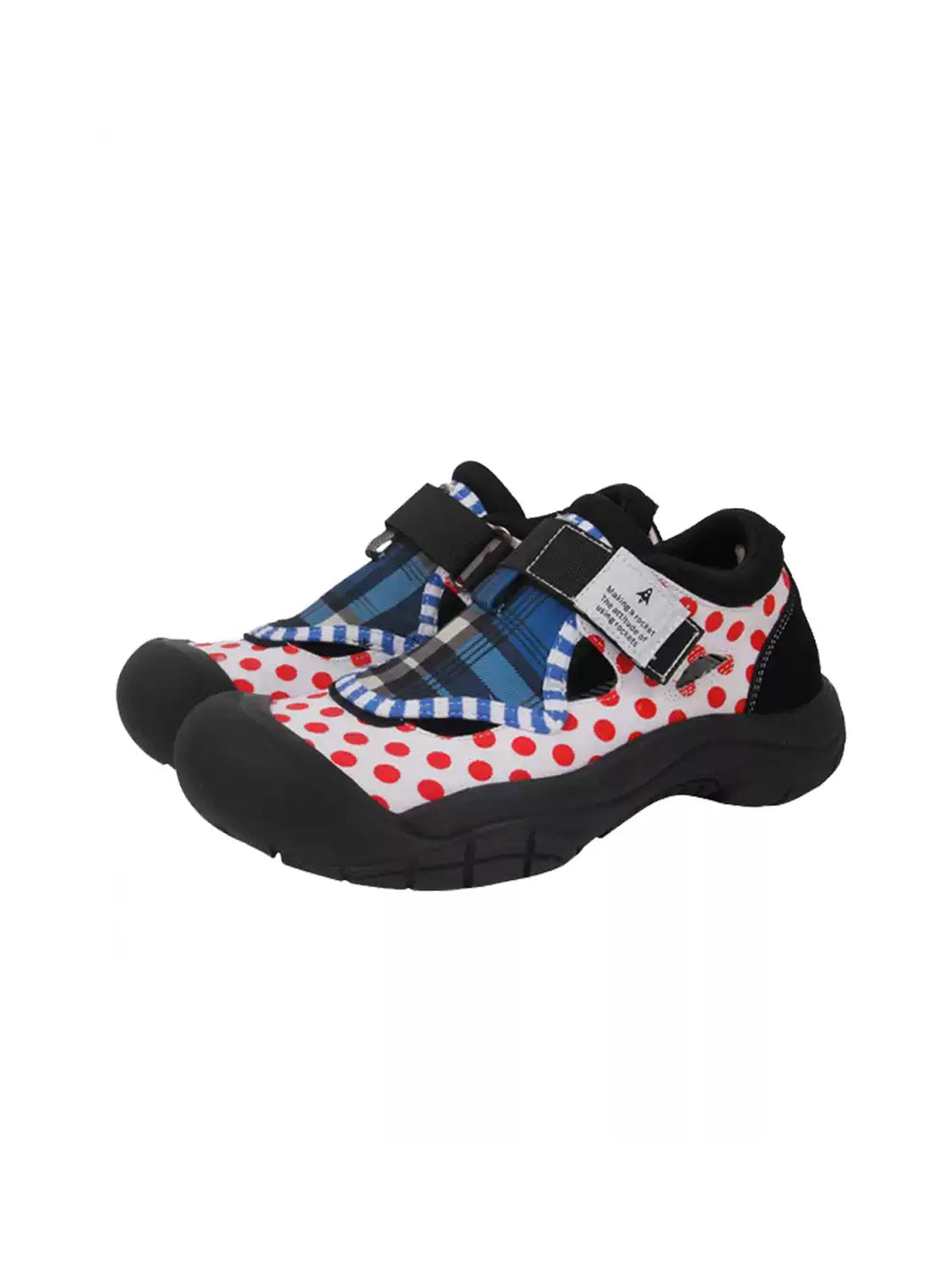 Mixed-Print Strap Trail Mary Janes - View 15