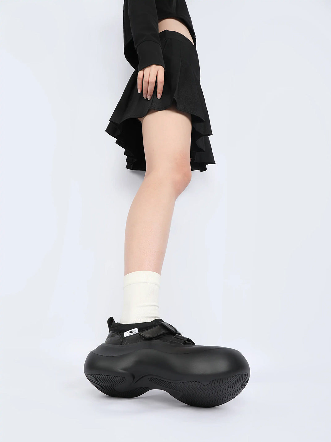 Triple-Strap Sculpted Platform Shoes - View 7