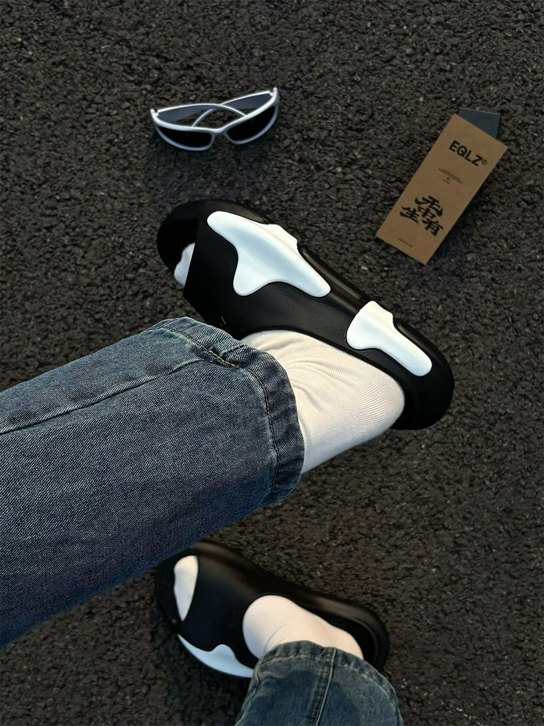 Sculpted Cloud Colorblock Slide Sandals - View 3