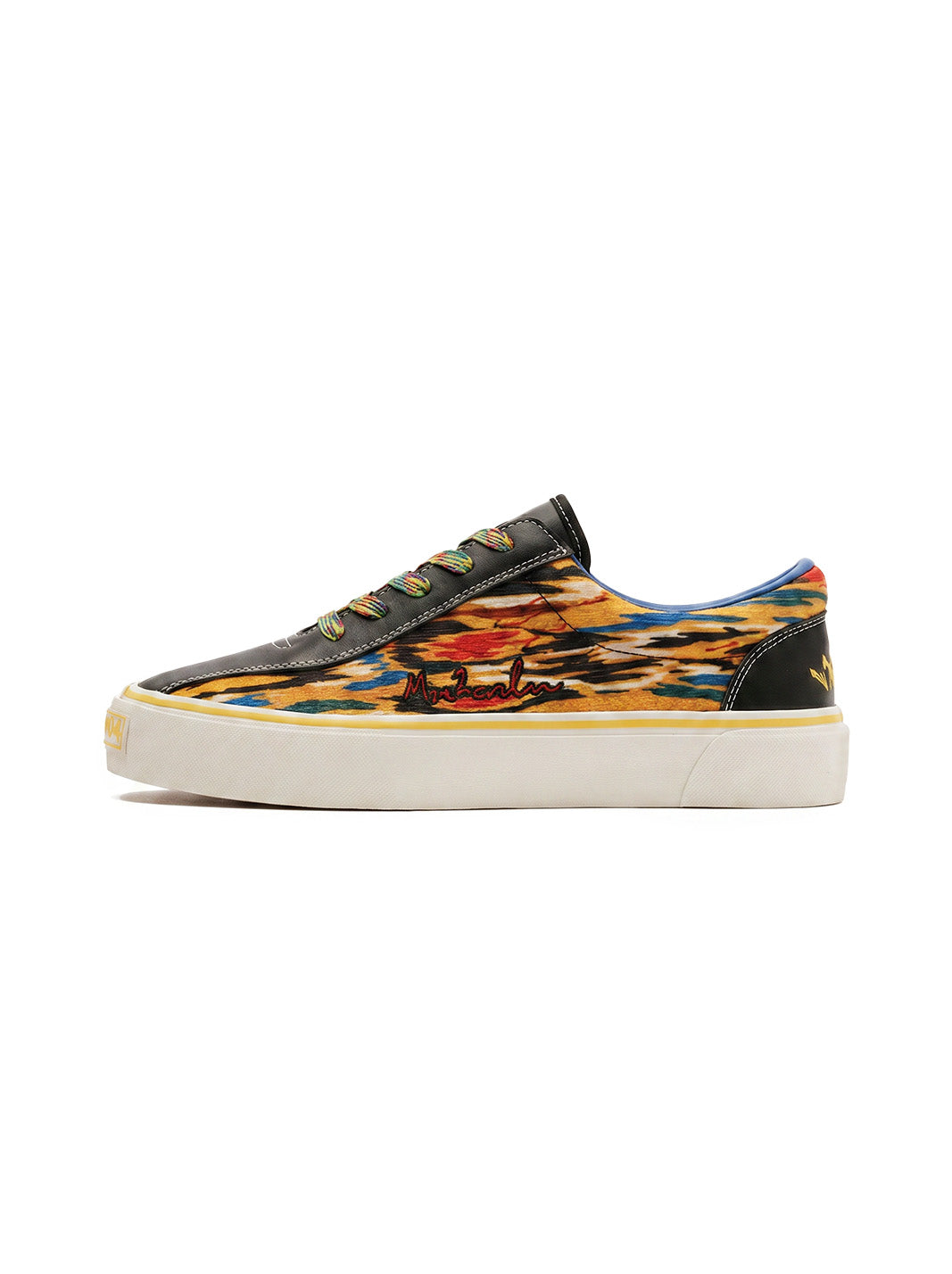 Adras Abstract-Print Canvas Skate Shoes