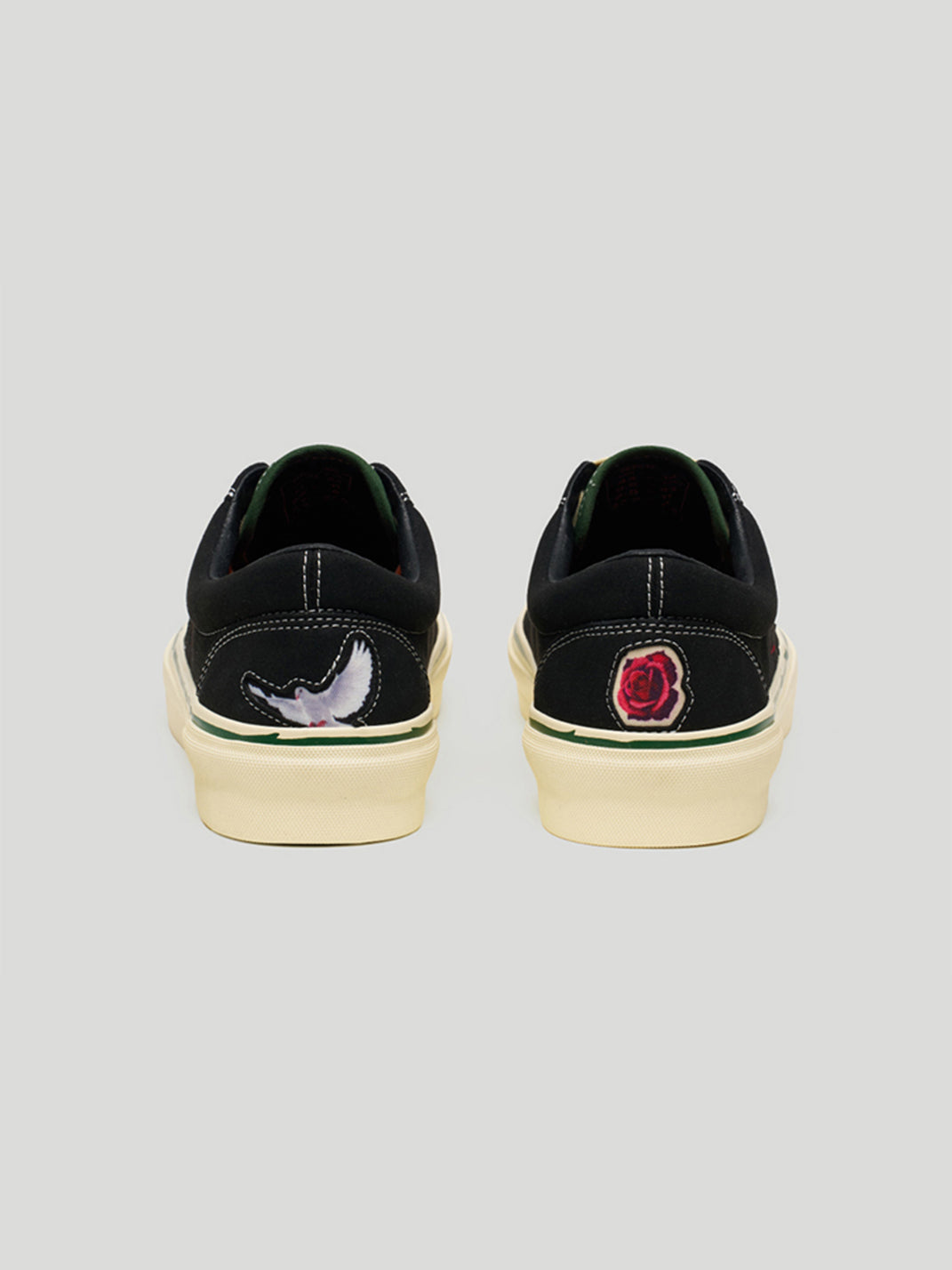 Rose-Embroidered Low-Top Skate Shoes - View 11