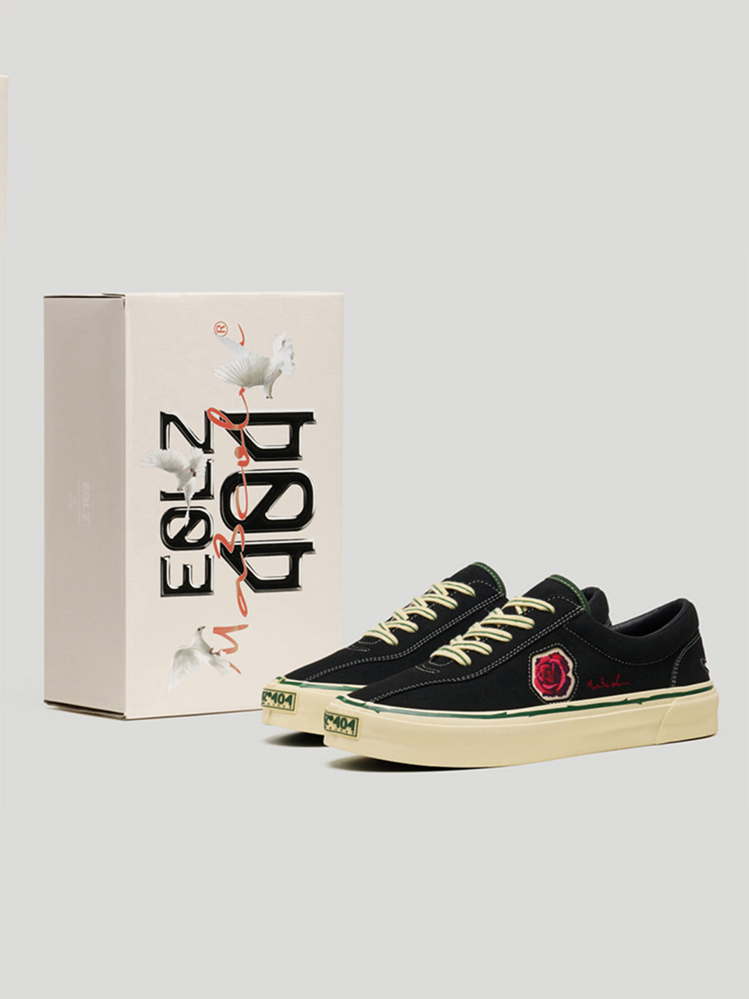 Rose-Embroidered Low-Top Skate Shoes - View 13