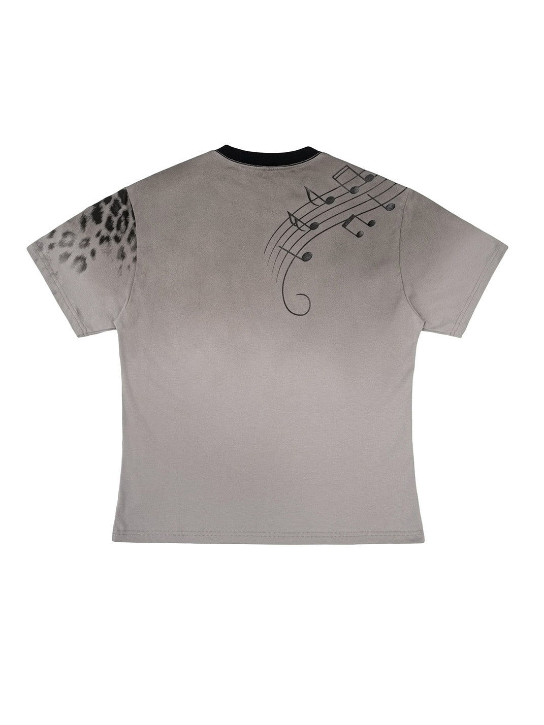 Leopard Note Glitter Cotton T-Shirt - View 9
