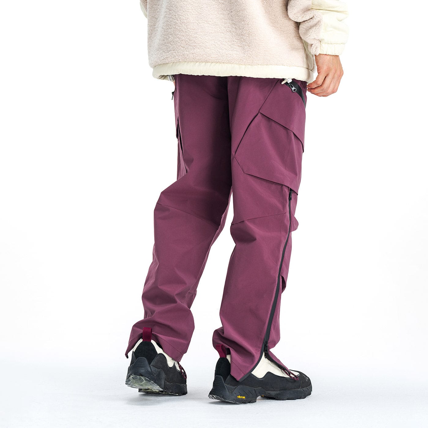 Pantalones de esquí de carga arrugados a prueba de agua