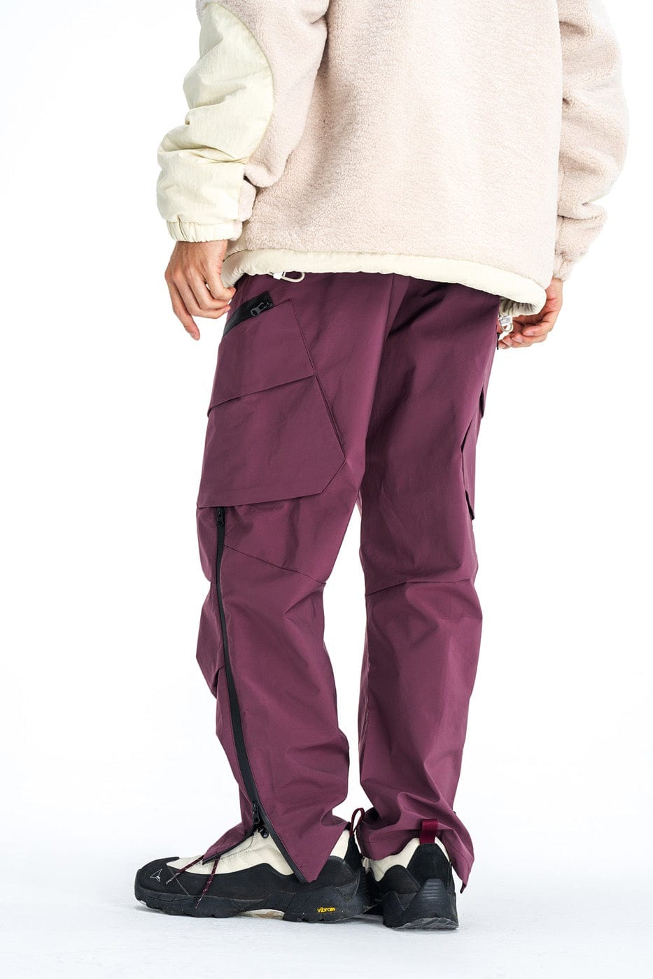Pantalones de esquí de carga arrugados a prueba de agua