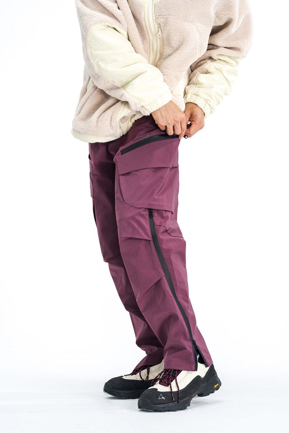 Pantalones de esquí de carga arrugados a prueba de agua