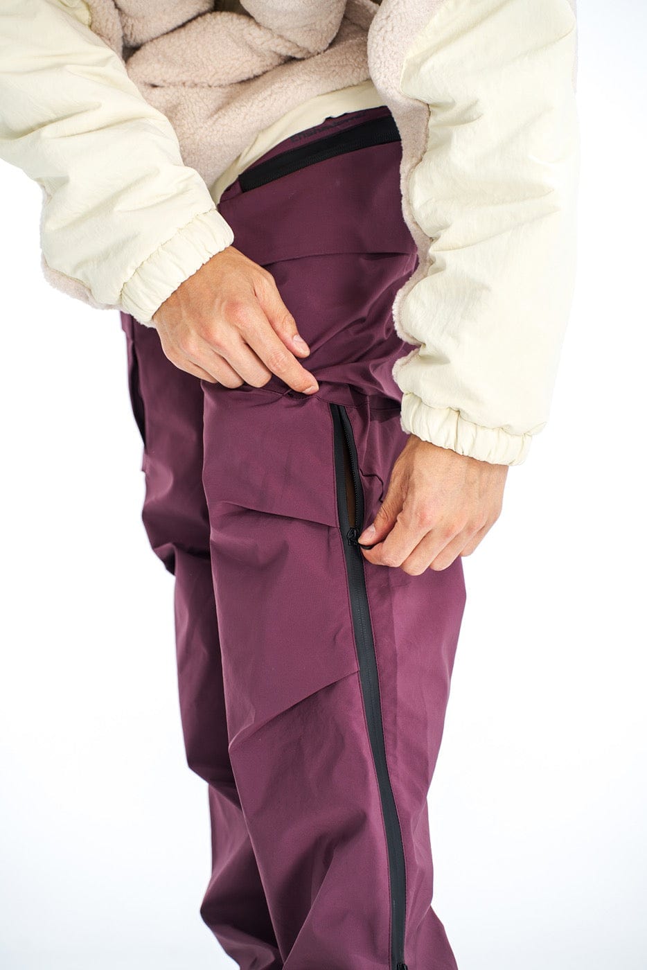 Pantalones de esquí de carga arrugados a prueba de agua