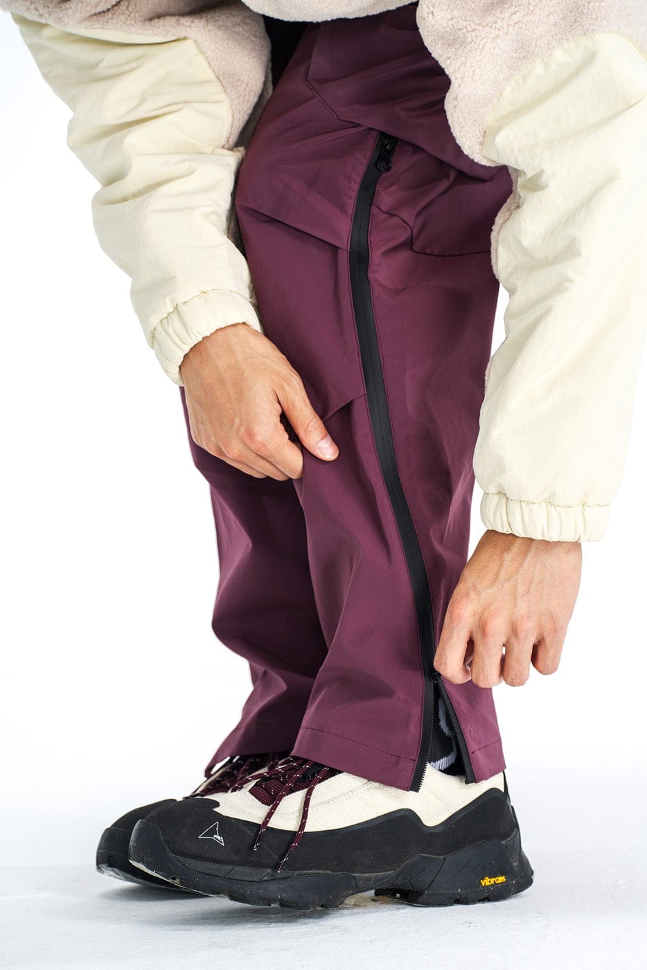 Pantalones de esquí de carga arrugados a prueba de agua