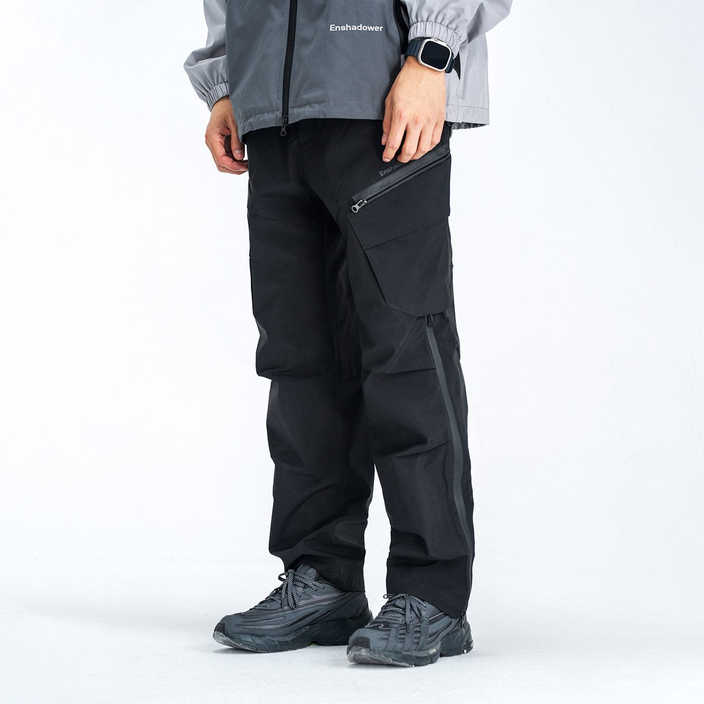 Pantalones de esquí de carga arrugados a prueba de agua