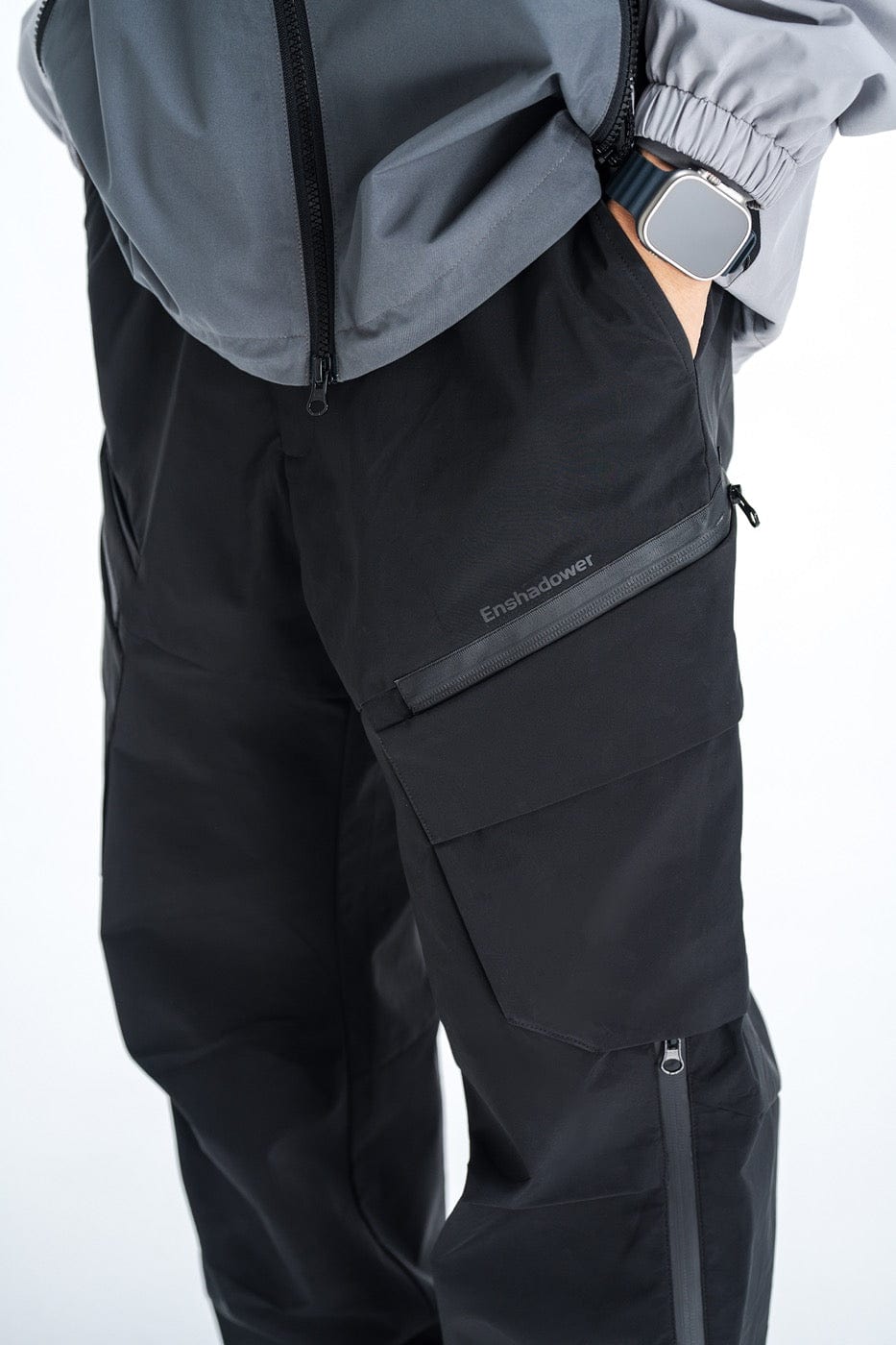 Pantalones de esquí de carga arrugados a prueba de agua