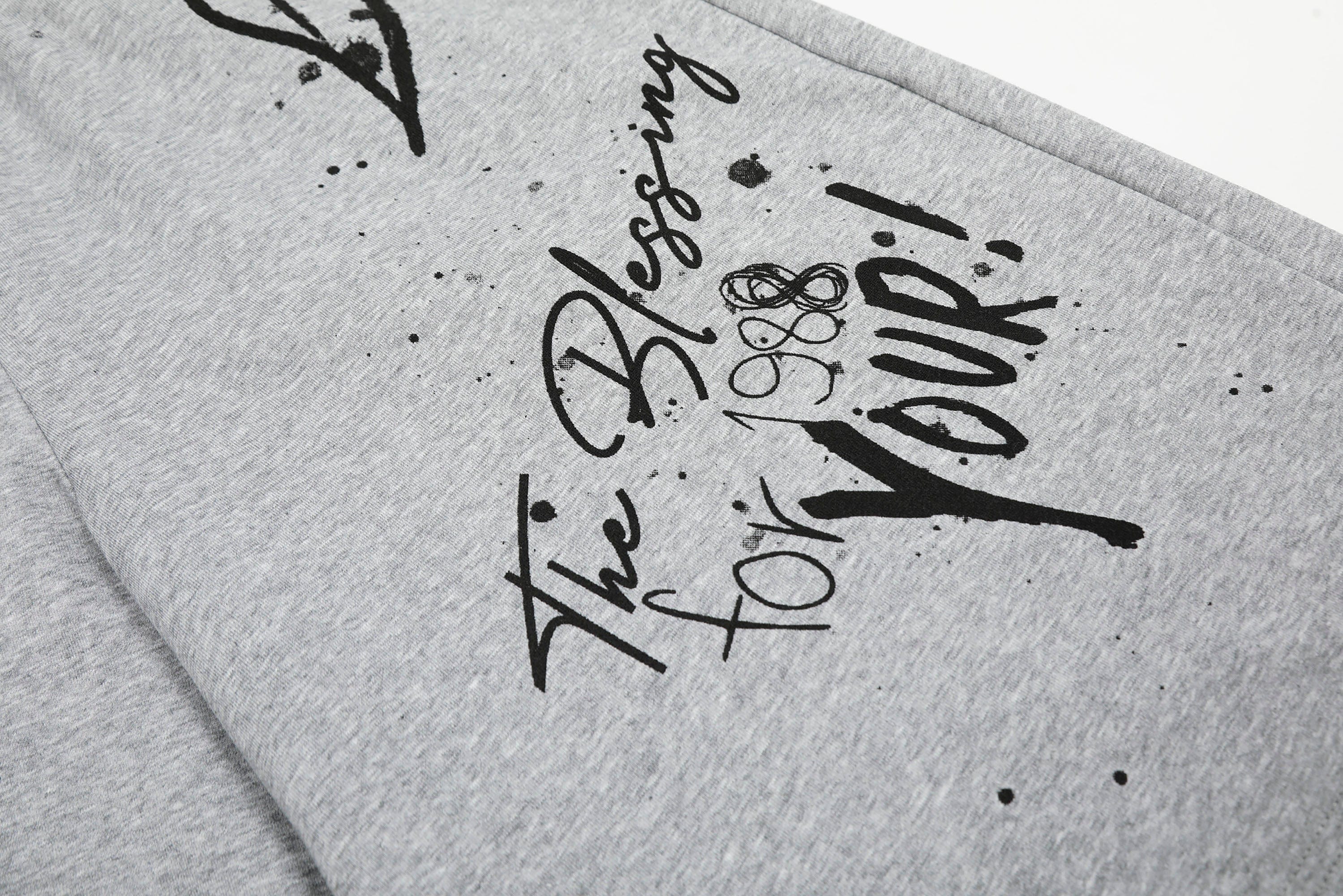 Graffiti Spray Print Sweat Shorts