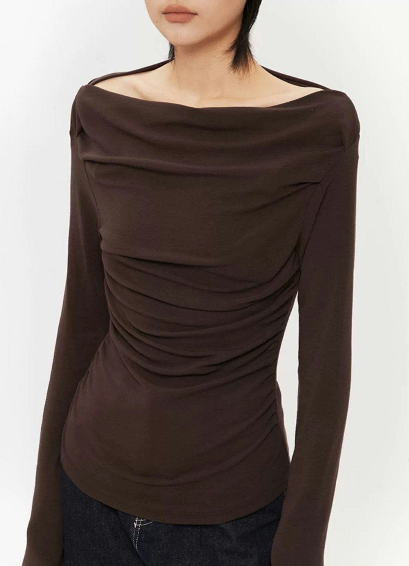 Off-Shoulder Ruched Top