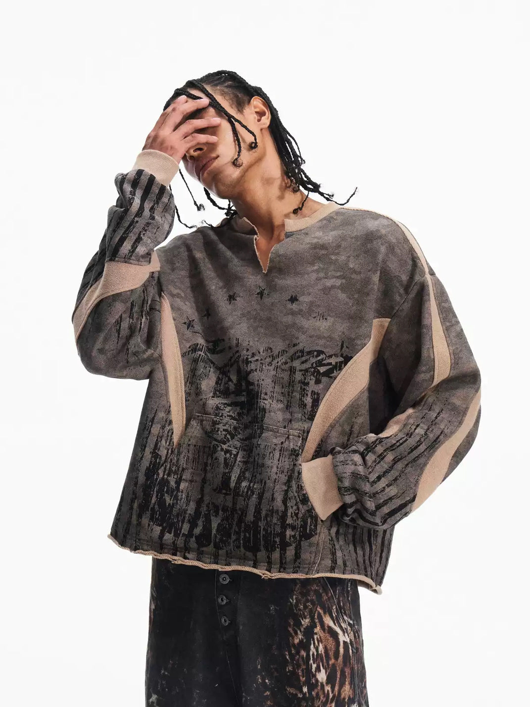 Faded Camo Reverse-Panel Sweatshirt — product view 3