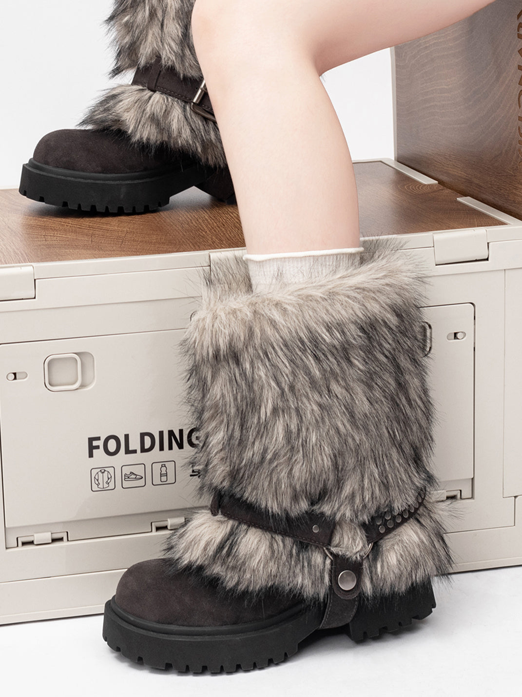 Faux Fur Waterproof Platform Snow Boots - View 6