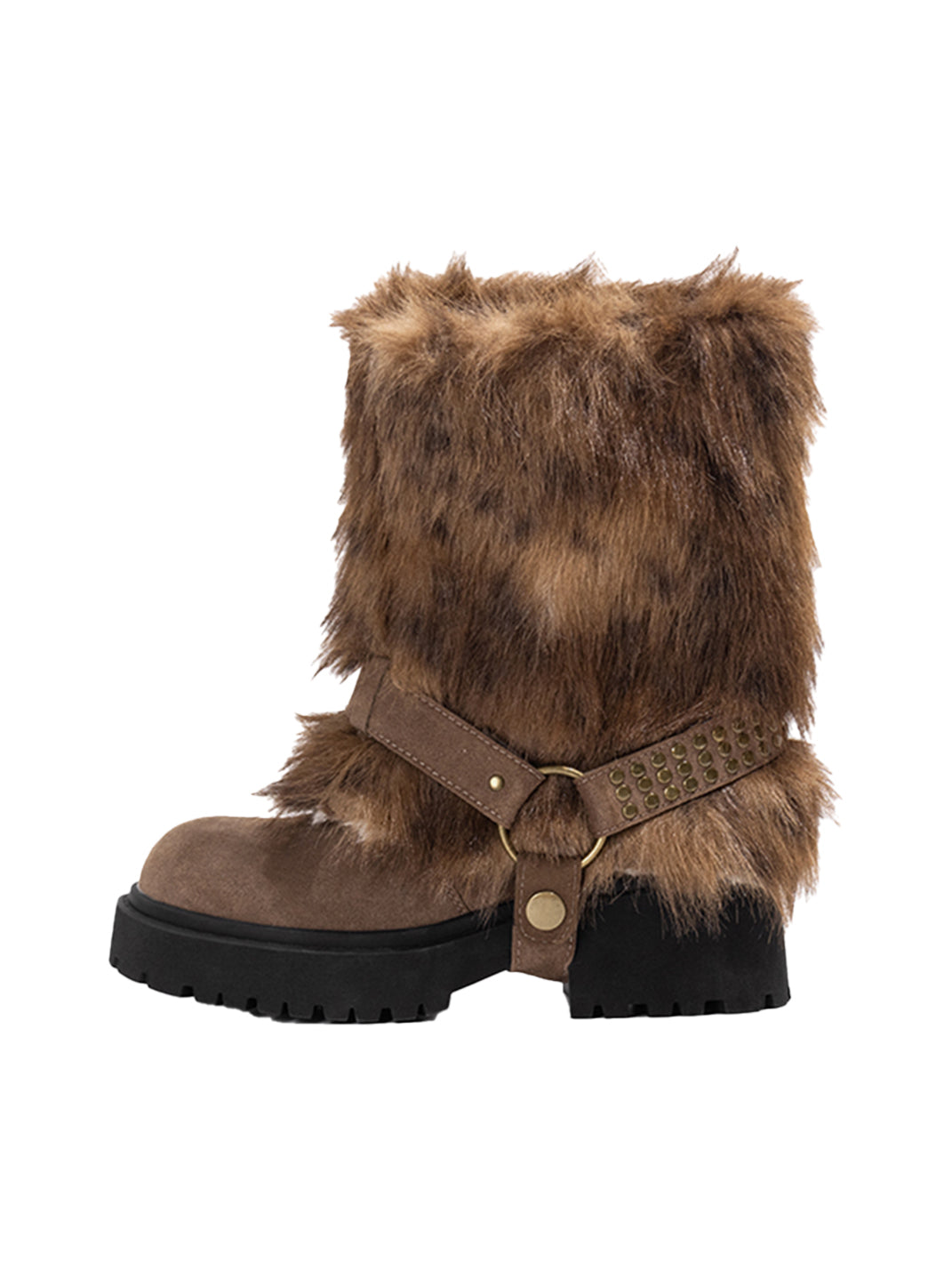 Faux Fur Waterproof Platform Snow Boots - View 9